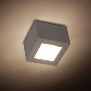 Foto para 16w 750lm 30K 5" Rubix Outdoor LED WW Graphite Ceiling Flush Mount