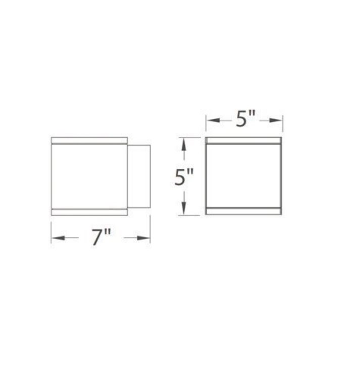 Foto para 32w 1070lm 30K 5" Rubix Outdoor Double Light LED WW Bronze Wall Sconce