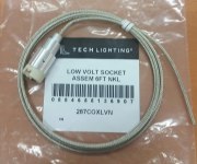 Picture of 6' Chrome / Satin Nickel Pendant Replacement Free Jack Cord and Socket