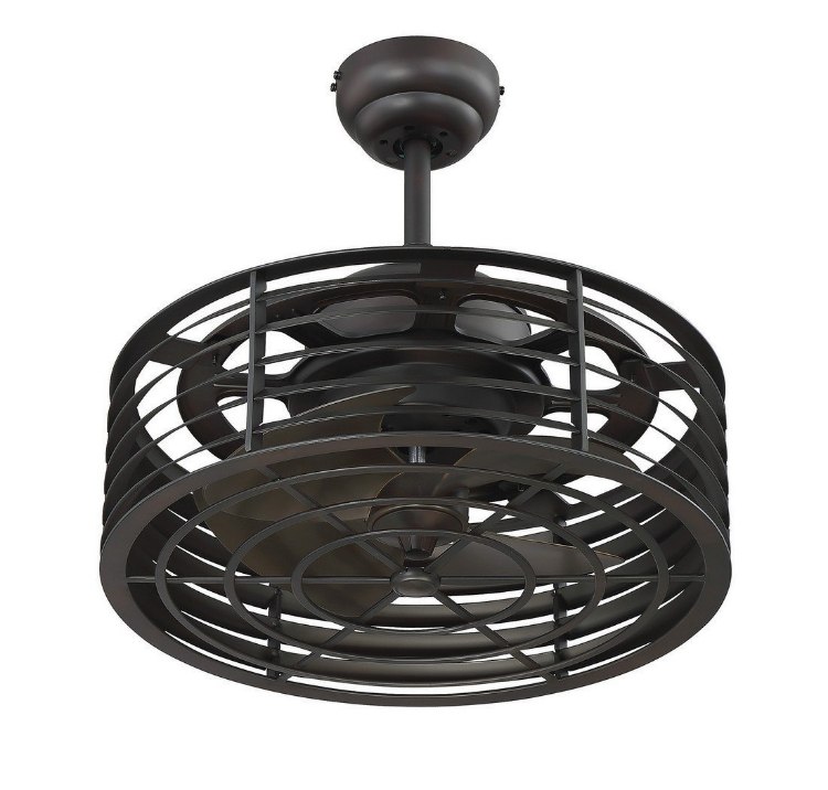 Foto para 48w 14" Sea Side English Bronze with Silver Blades Fan D'lier Ceiling Fan