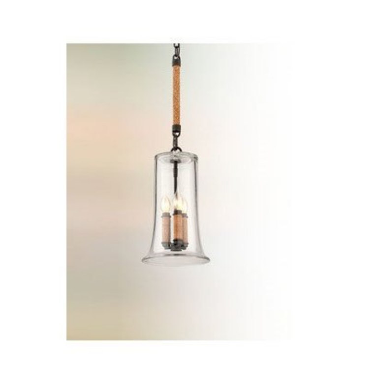 Foto para 180w (3x60w) 9" Pier 39 3 Light E12 Candelabra Shipyard Bronze Pendant