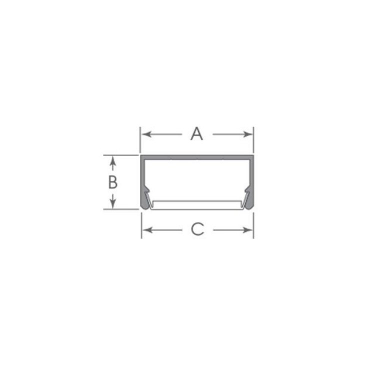 Foto para 6' Clear Snap-In Cover Channel Set