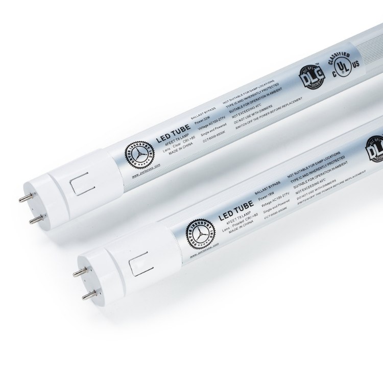 Picture of 18w 2250lm 50K 4' 100-277vac SMD 2835 CW LED Bypass Type B G13 Frosted T8 Tube