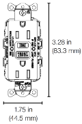 Foto para 15a GFCI Self-Testing Tamper Resistant Claro White NEMA 5-15R Duplex Receptacle