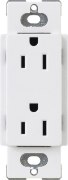 Foto para 15a Claro White NEMA 5-15R Duplex Receptacle