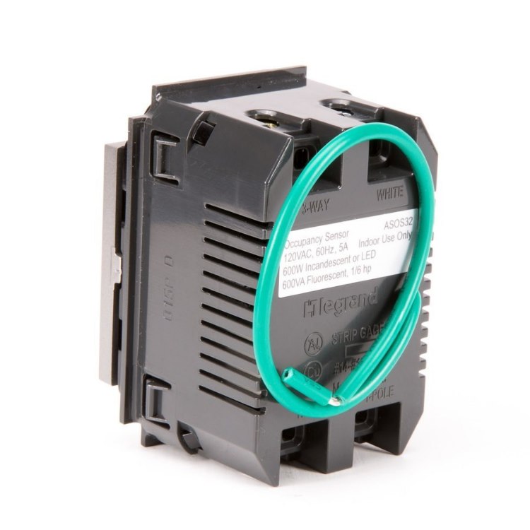 Foto para 600w adorne SensaSwitch Magnesium Auto-On/Off Single Pole 3-Way Occupancy Sensor Switch