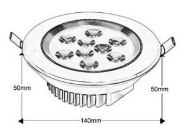 Picture of 12w Aluminum WW LED Downlight