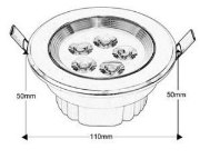 Picture of 7w Aluminum CW LED Downlight