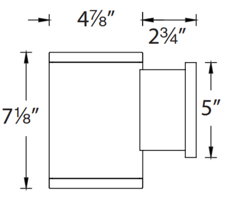 Foto para 27w 1560lm 30K 7" ⌀5" Tube Architectural Outdoor Single Flood Toward the Wall High Performance Graphite WW LED Wall Sconce