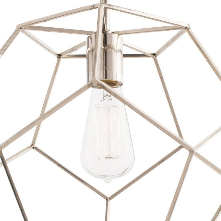 Foto para 60w 13" Mara Small Polished Nickel E26 Pendant