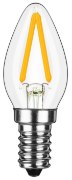 Foto para 2w ≅15w 3.2" (81mm) 200lm 27k E12 Filament Candle SW LED Light Bulb
