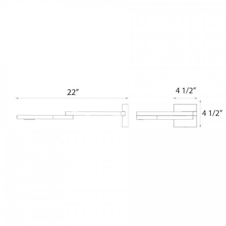 Foto para 8.5w 315lm 22" Flip Left Bronze Swing Arm WW LED 1-Light Dimmable Wall Light