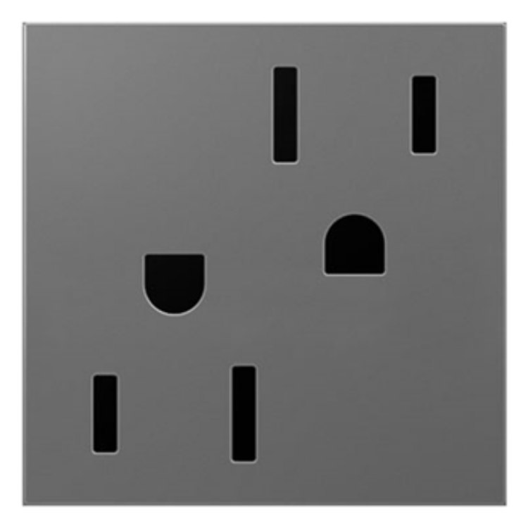 Foto para 15a adorne Magnesium 2-Module Tamper Resistant Duplex Outlet