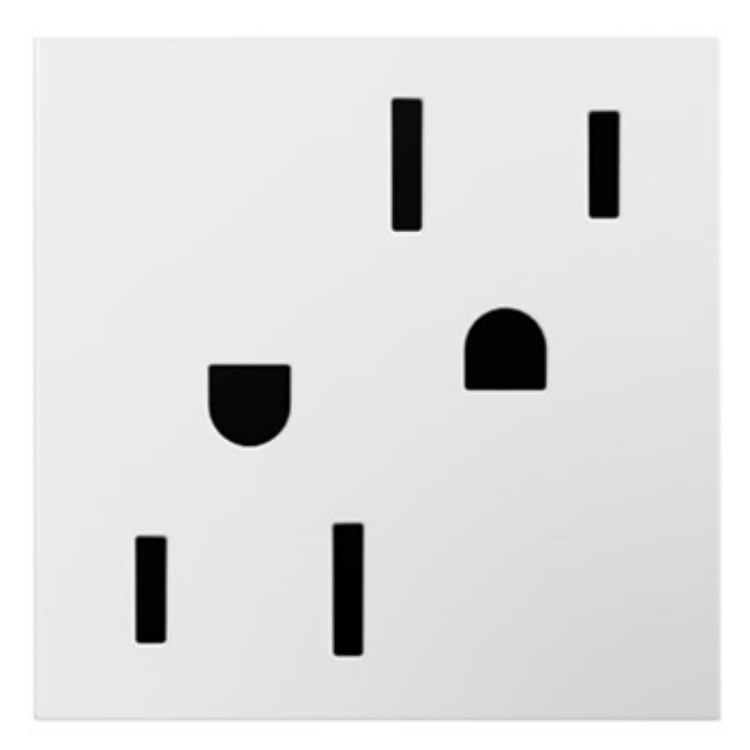 Foto para 15a adorne White 2-Module Tamper Resistant Duplex Outlet