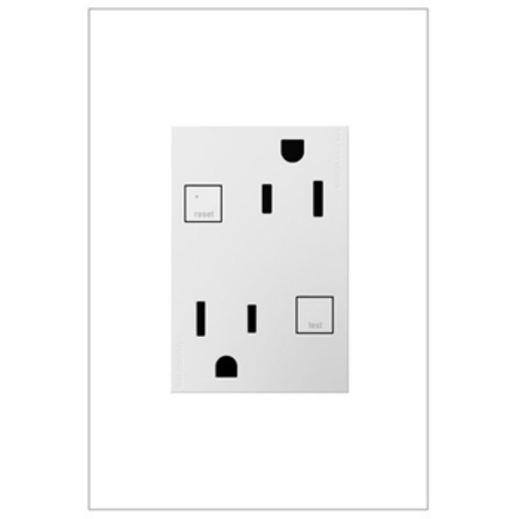 Foto para 15a adorne White Plus-Size Tamper Resistant GFCI Duplex Outlet