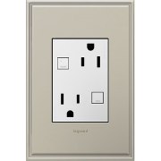 Foto para 15a adorne White Plus-Size Tamper Resistant GFCI Duplex Outlet