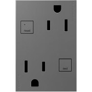 Foto para 15a adorne Magnesium Plus-Size Tamper Resistant GFCI Duplex Outlet