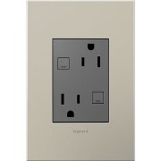 Foto para 15a adorne Magnesium Plus-Size Tamper Resistant GFCI Duplex Outlet