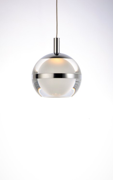 Foto para 18w 1440lm 30k Swank 3-Light Polished Chrome Clear/Frosted Acrylic Lens WW LED Pendant