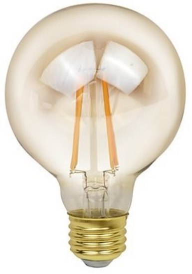 Picture of 5w ≅40w 350lm 22k 120v E26 G25 Filament Globe Dimmable SW LED Light Bulb