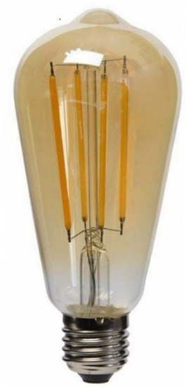 Foto para 5w 380lm 22k Dimmable E-26 ST19 Replaceable Vintage Filament Amber SW LED Light Bulb