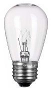 Picture of 11w 27k S14 Clear E26 Medium Candelabra SW Outdoor Commercial Grade String Incandescent Light Bulb