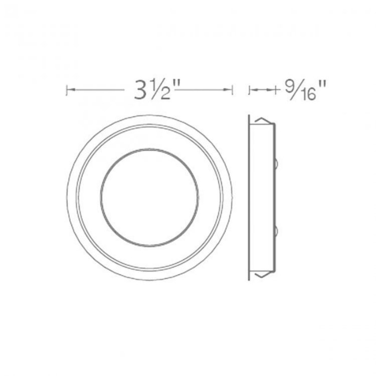 Foto para 5w 200lm 27k 3" 24v Brushed Nickel Undercabinet Dimmable Edge-lit SW LED Button Light
