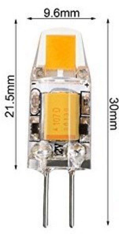 Foto para Foco LED WW 2w ≅15w 30K 12v G4 Bi-Pin Tipo JC