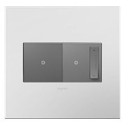 Foto para adorne Plastics Powder White 2-Gang Wall Plate