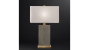 Foto para 40w 32¼" Delano Shagreen Burnished Brass 1-Light E26 Rectangular Table Lamp