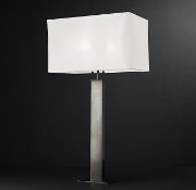 Picture of 21" Luce White Rectangular Silk Shade
