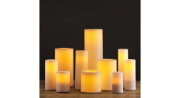 Picture of 18" Ivory Battery-Operated Indoor/Outdoor Flameless Pillar Candle