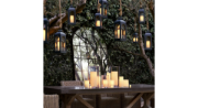 Picture of 18" Ivory Battery-Operated Indoor/Outdoor Flameless Pillar Candle