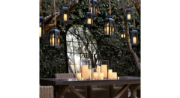 Picture of 9" Ivory Battery-Operated Indoor/Outdoor Flameless Pillar Candle