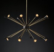 Foto para 800w (20x40) 60" Satellite Lacquered Burnished Brass 20-Light E12 Chandelier