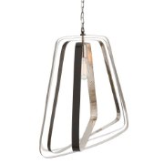 Picture of 60w 19" Adele English Bronze & Polished Nickel Brass 1-Light E26 A19 Pendant