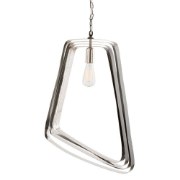 Picture of 60w 19" Adele English Bronze & Polished Nickel Brass 1-Light E26 A19 Pendant