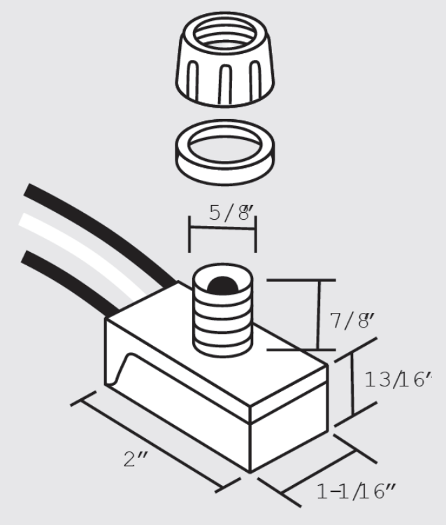Foto para 300w@120v Black Photocell Control Switch