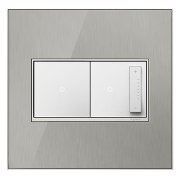 Foto para adorne Real Materials Brushed Stainless 2-Gang Wall Plate