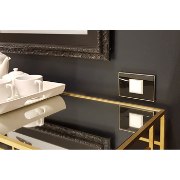 Foto para adorne Plastics Mirror Black 1-Gang Wall Plate