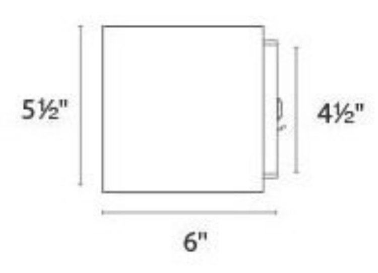 Foto para 30.5w 2334lm 30K 5.5" 120-277v Bloc Black Cube Up & Down WW LED Outdoor Wall Light