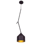 Picture of 10w 800lm 30k Pizzazz Black and Gold A-19 E-26 90cri WW LED 1-Light Oblong Pendant