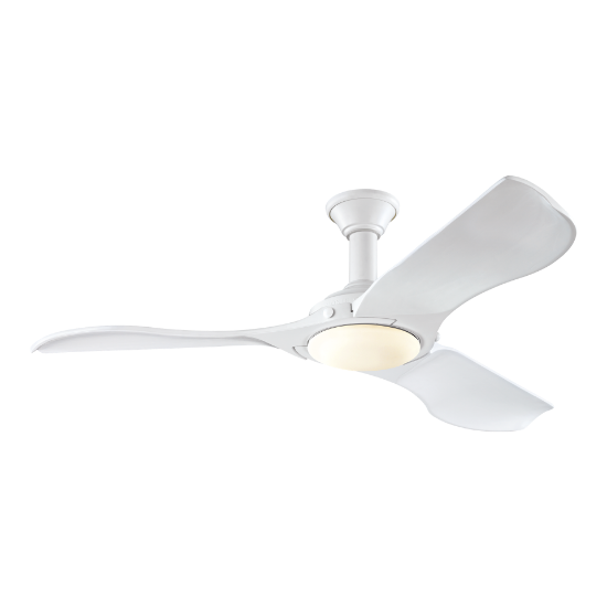 Picture of 43w (27+16) SW 56" Minimalist Rubberized White 3-Blade w/LED Light and Remote Ceiling Fan