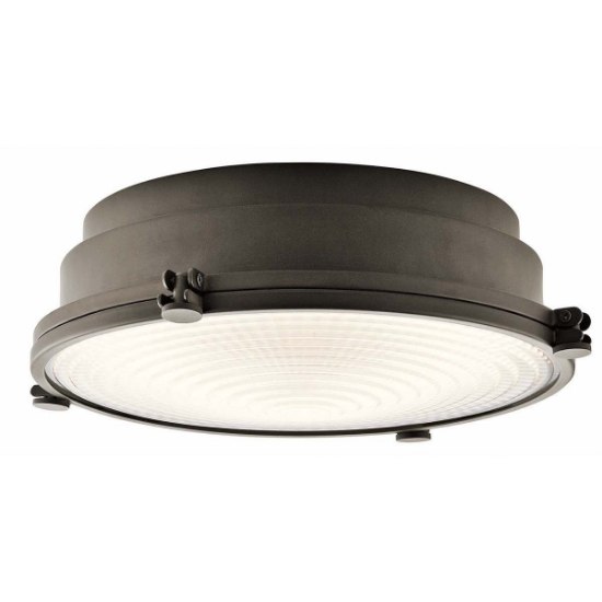 Picture of 22w 13" Hatteras Bay Olde Bronze Dimmable WW LED Flush Mount