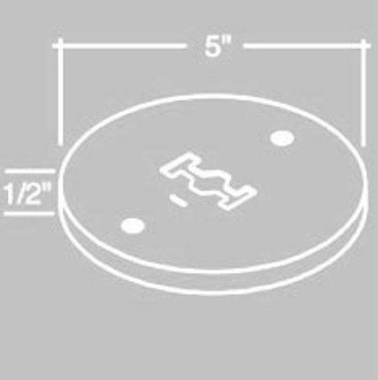 Foto para Line Voltage Round Black Monopoint Canopy
