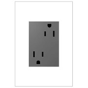 Foto para 15a adorne Magnesium Tamper Resistant Plus-Size 3-Module Duplex Outlet