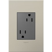 Foto para 15a adorne Magnesium Tamper Resistant Plus-Size 3-Module Duplex Outlet