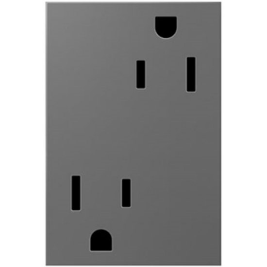 Foto para 15a adorne Magnesium Tamper Resistant Plus-Size 3-Module Duplex Outlet