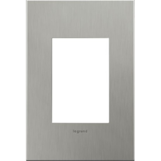 Foto para adorne Cast Metals Brushed Stainless Steel 1-Gang+ 3 Module Wall Plate