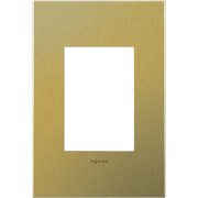 Foto para adorne Cast Metals Brushed Brass 1-Gang+ 3 Module Wall Plate